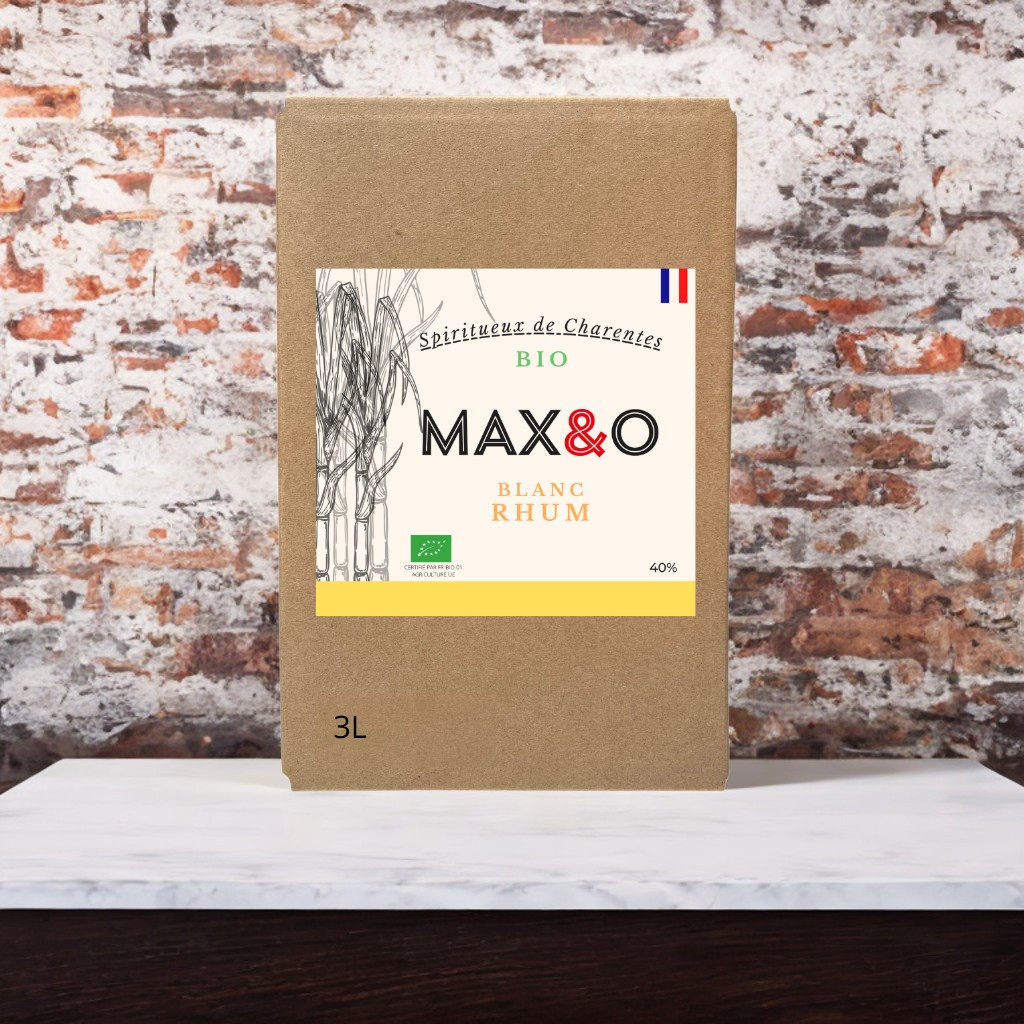 BIB 3 litres rhum blanc Max & O AR SPIRITS BIB 3 litres rhum blanc Max & O AR SPIRITS