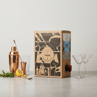 Vue de face du Bib Vodka Française VRAC 4.5L sur fond neutre - Format économique et écologique.