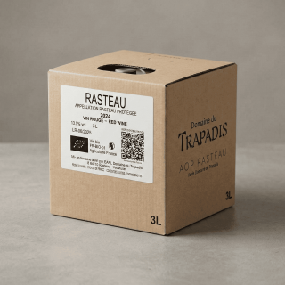 Cubi de vin rouge AOP Rasteau 3L du Domaine du Trapadis
