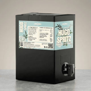 Fontaine de cocktail Hugo Spritz 5 litres The Longdrinx Company sur fond neutre